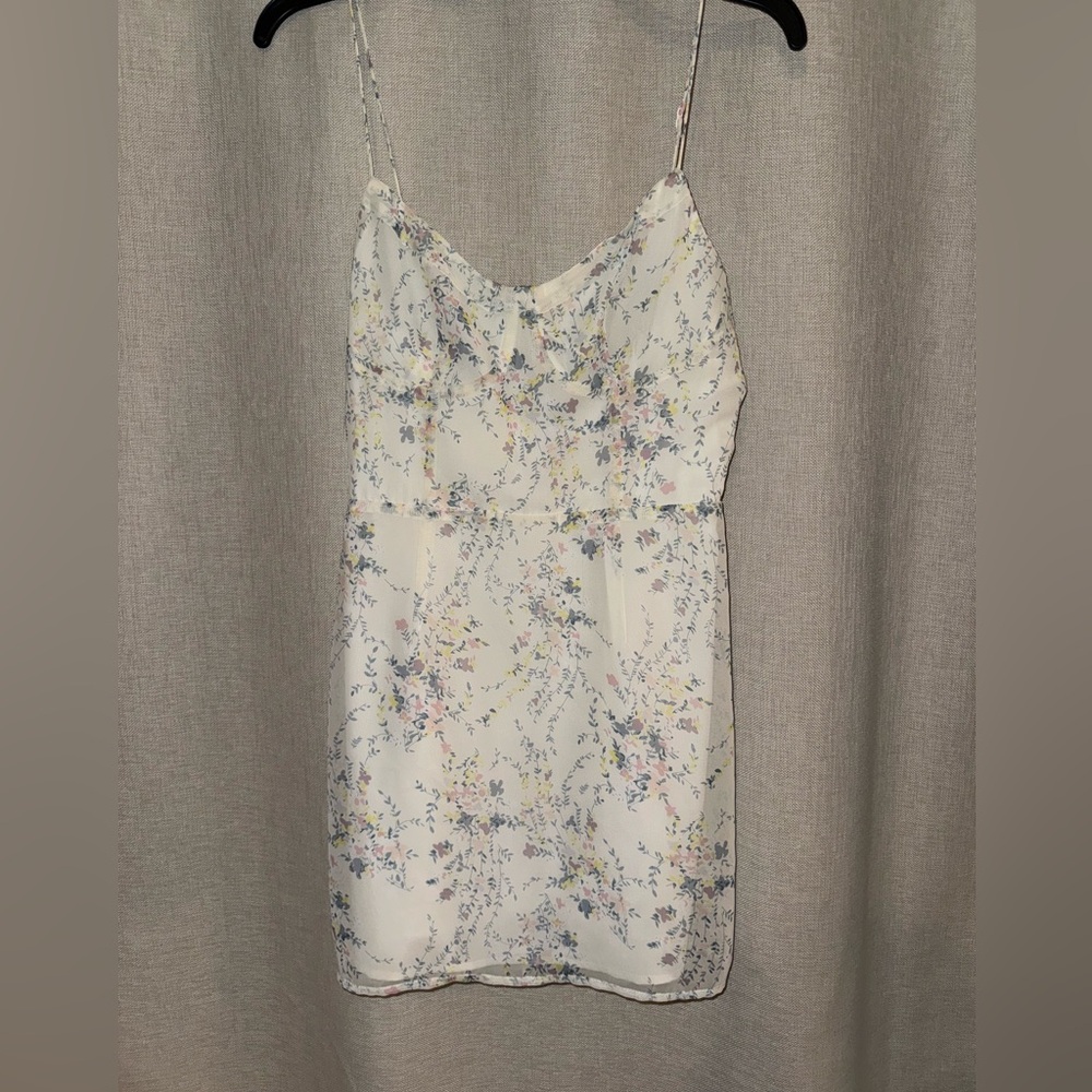 Superdown Mini White Floral Dress- Never Worn!